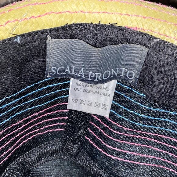 scala pronto hat One Size Blue Tan Men’s Vacation Summer 100% Paper cruise - Picture 4 of 4